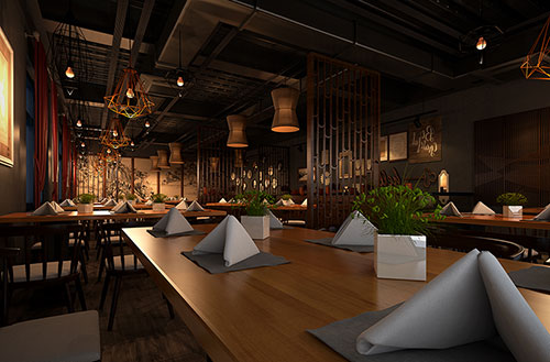 义县简约大气中式风格餐厅设计装修效果图