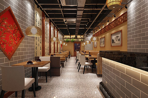 义县传统中式餐厅餐馆装修设计效果图