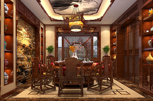 义县温馨雅致的古典中式家庭装修设计效果图